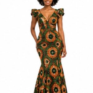 Robe Wax Portefeuille Midi Fleurie