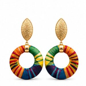 Boucles d'Oreilles Cercle Arc-en-ciel