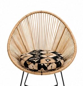Fauteuil Acapulco Wax Noir & Beige