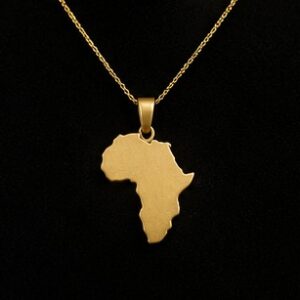 Collier Pendentif Afrique Or
