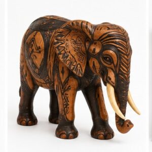 Éléphant Bois Sculpté